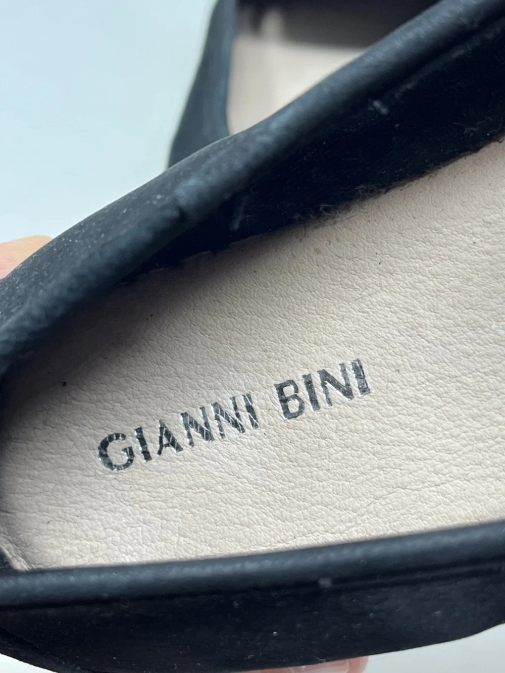 GIANNI BINI MICROSUEDE BLACK  LEATHER UPPER PLATFORM ESPADRILLES LIKE NEW SZ 8.5